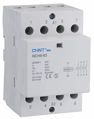 CHINT Контактор модульный NCH8-25/40 25A 4НО AC220/230В 50Гц (R)