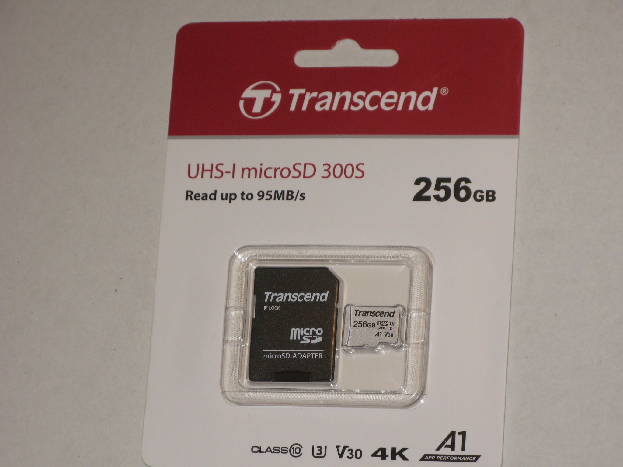 Transcend Micro SDXC 256 Gb  Class 10 U3 V30 A1 + adapt (25/7500)