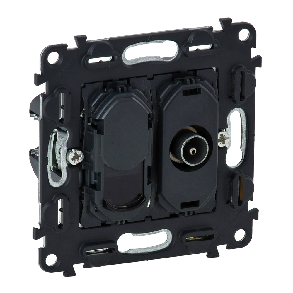 Legrand Valena Мех IN'MATIC Розетка TV "звезда"+ RJ45 Кат.6 UTP