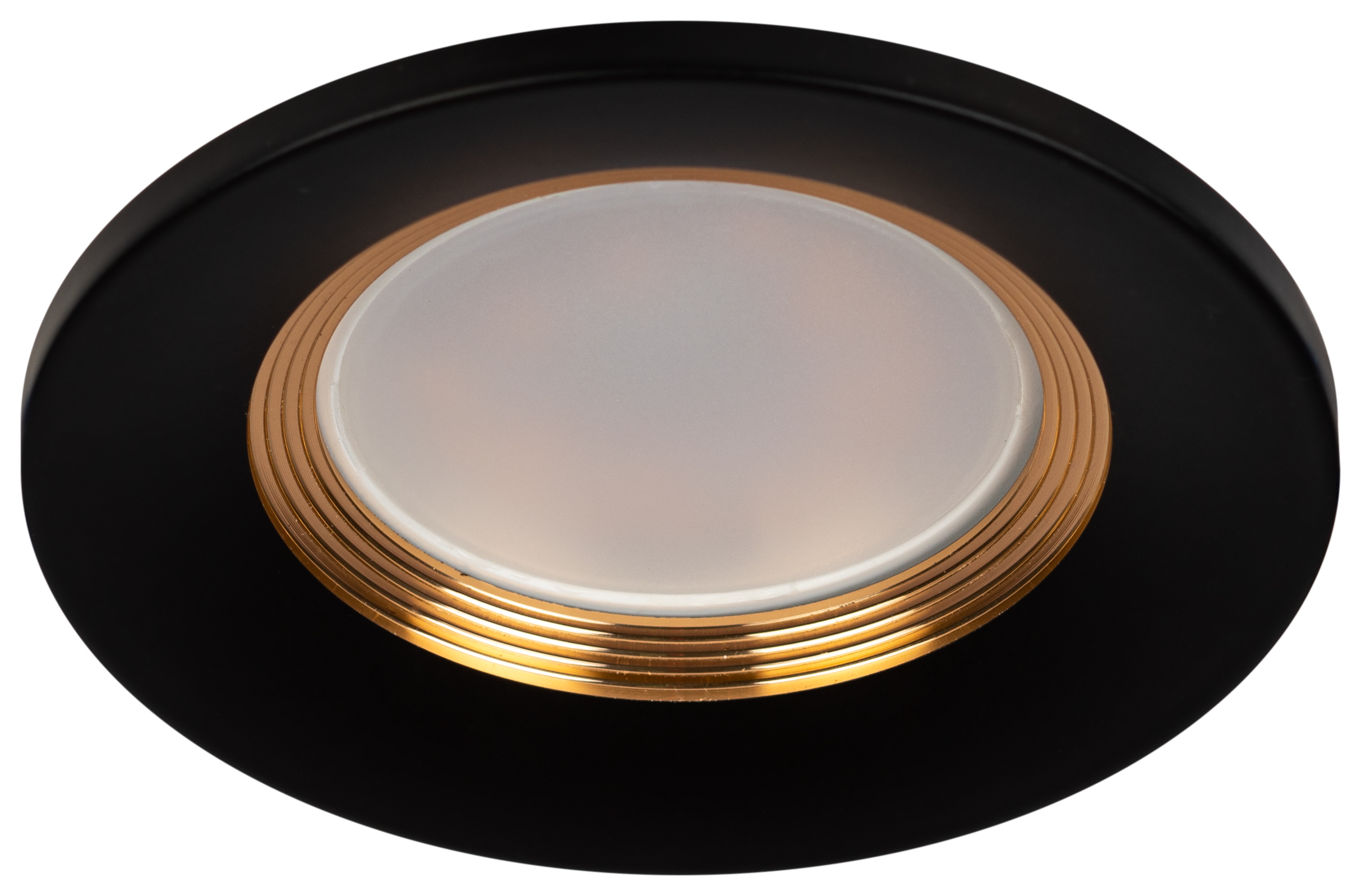 Встраиваемый светильник алюминиевый ЭРА KL107 BK/GD MR16 GU5.3 черный золото