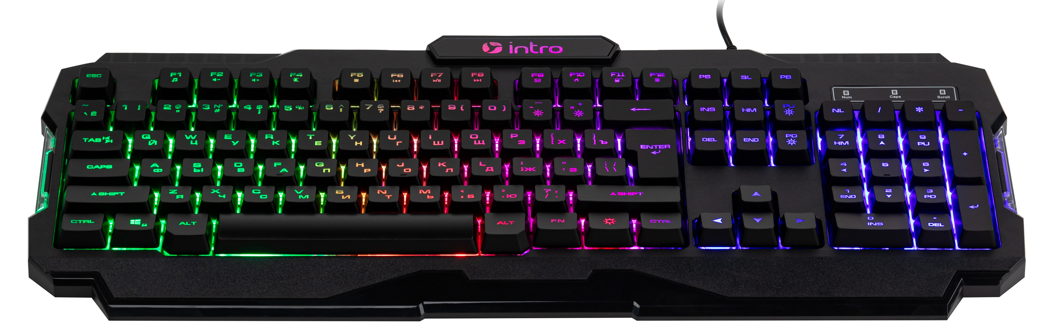 Клавиатура Intro KG560 игровая проводная с подсветкой черная
