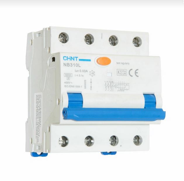 CHINT Диф. авт. выкл. NB310L 3P+N 20A 30mA, тип AС, х-ка B, 6kA (R)