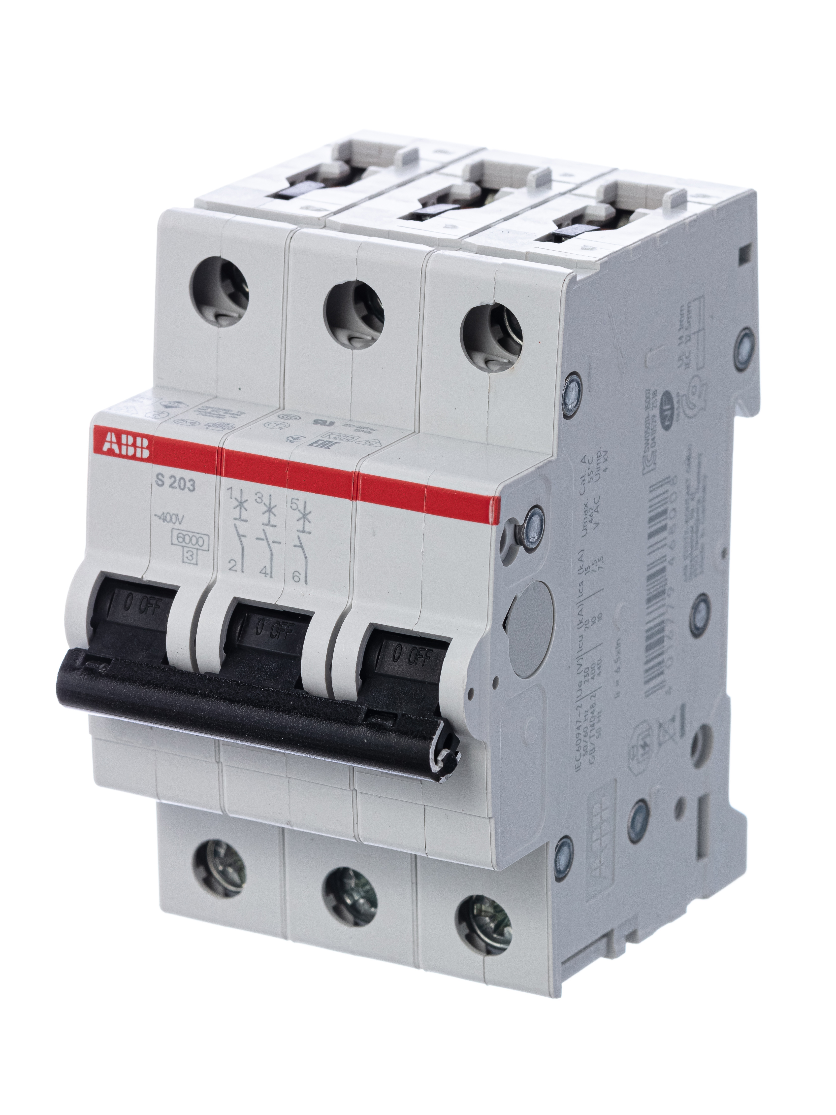 ABB S203 C63 Выключатель автоматический 3-полюсной