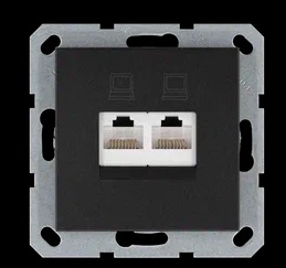 Jasmart G Антрацит Розетка RJ45 2-ая