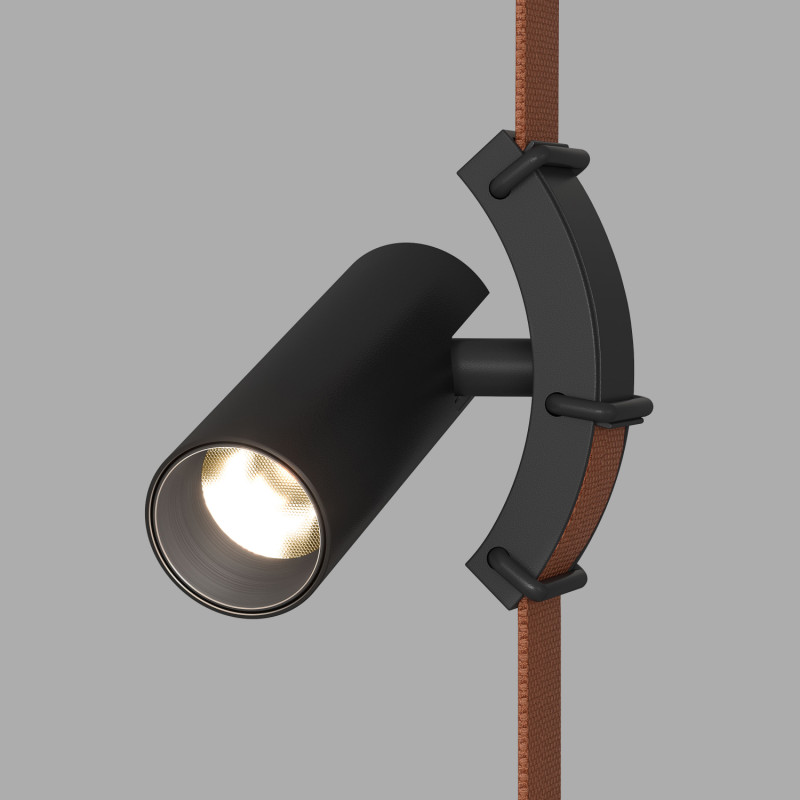 Denkirs DK5547-BK Поворотный трековый светильник Belty Spot со светодиодом d35mm L127mm 48V 7W 30° 3000K IP20 черный алюминий