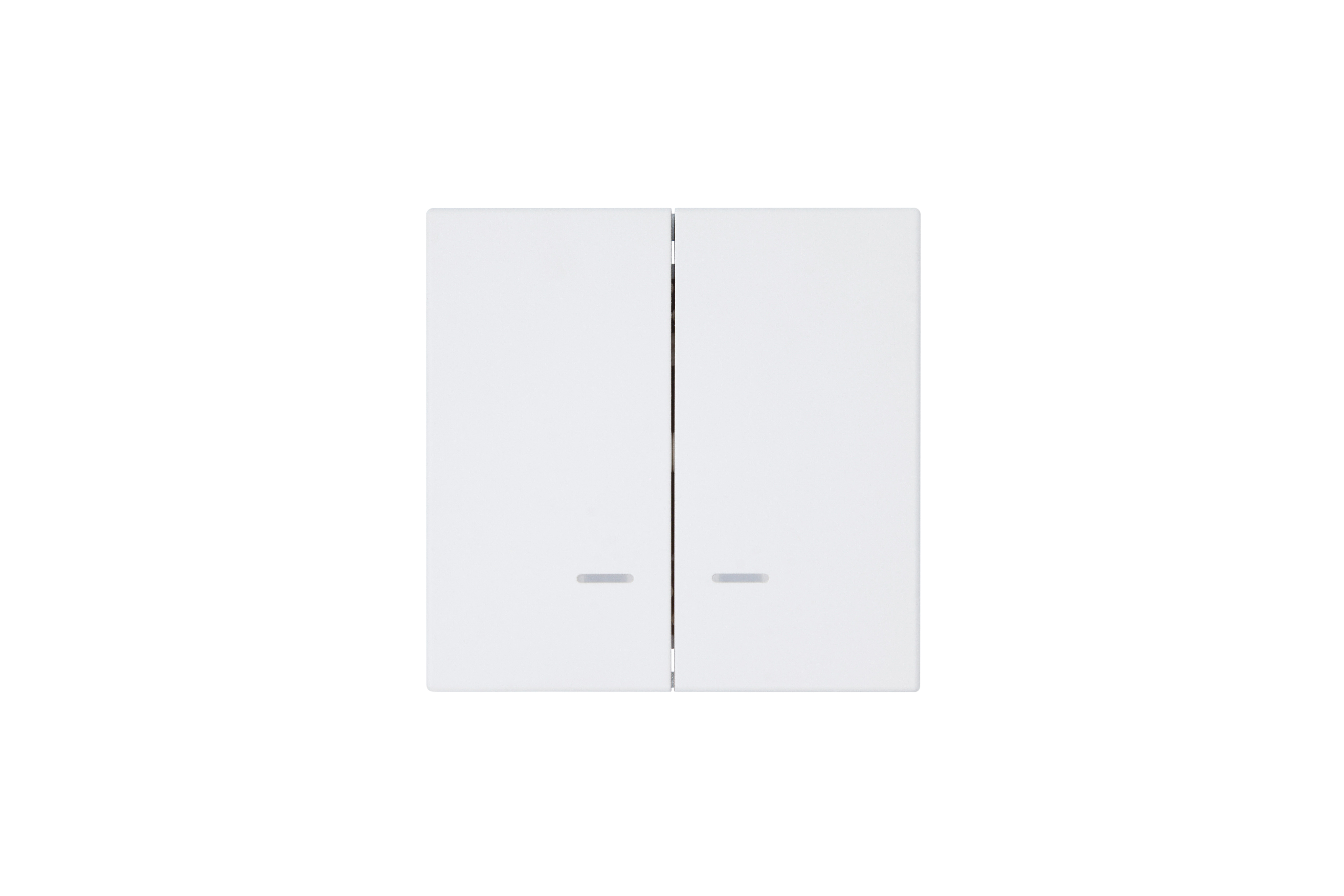 Jasmart FD Матовый белый (soft touch) Выключатель 2-кл с подсветкой 10A 250V~