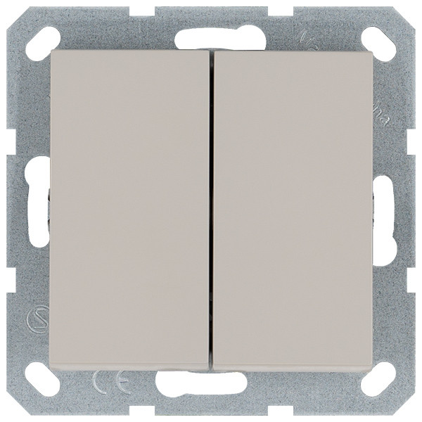 Jasmart G Тауп Кнопка 2-кл с переключающим контактом 10A 250V~