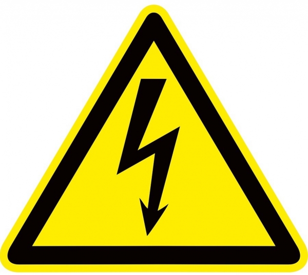 EKF PROxima Знак пластик "Опасность поражения электрическим током" (Молния) W08 (150х150мм.)