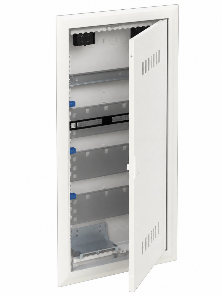 ABB UK640MVB Шкаф мультимедийный с дверью с вентиляционными отверстиями и DIN-рейкой (4 ряда) без розетки