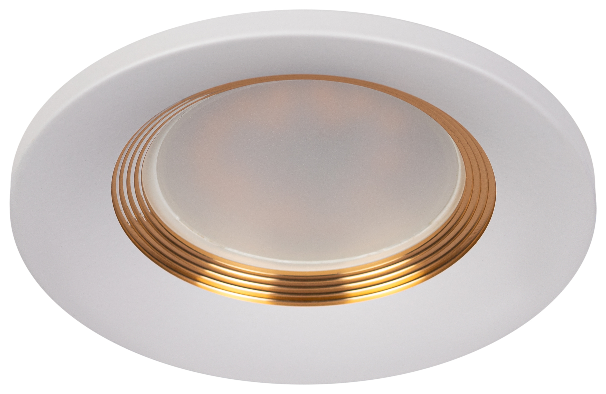 Встраиваемый светильник алюминиевый ЭРА KL107 WH/GD MR16 GU5.3 белый золото