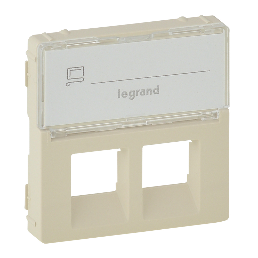 Legrand Valena LIFE Сл.кость Накладка розетки ТЛФ/комп 2-ой с полем для надписи