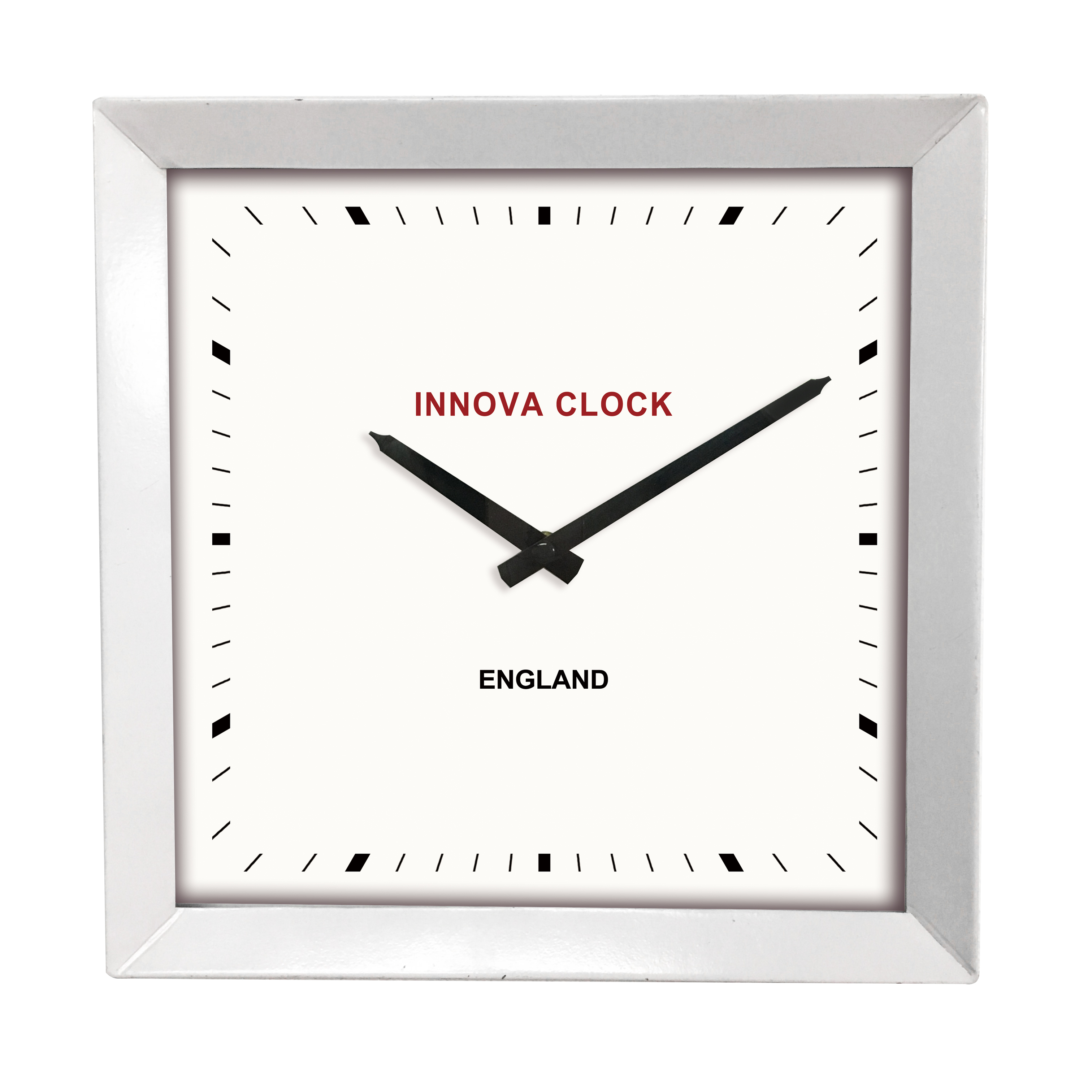 Innova Часы W09648, квадратные металлические, размер 29*29 см, цвет белый (12/144)