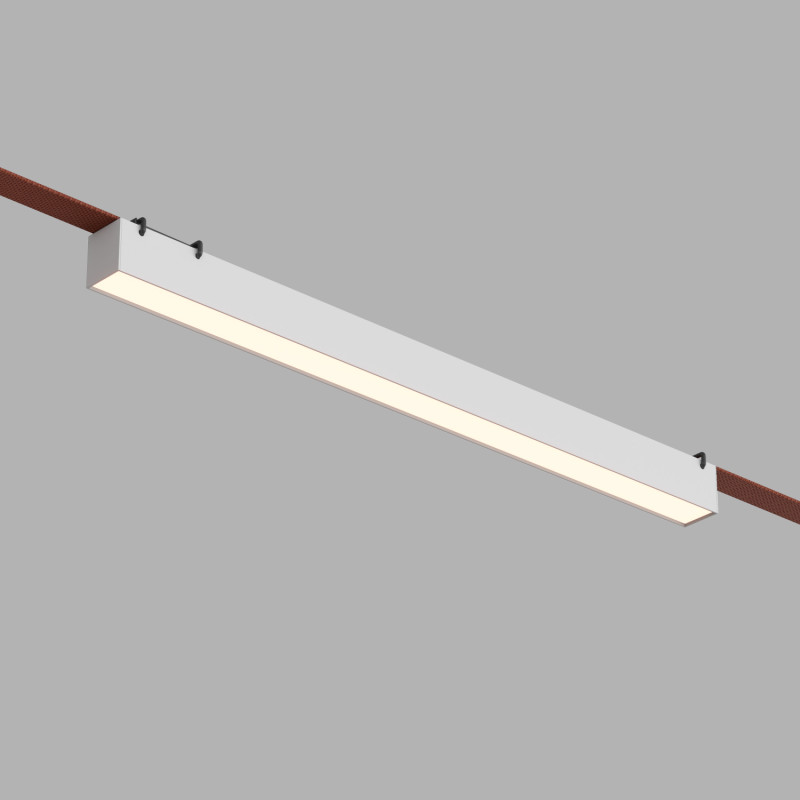 Denkirs DK5577-WH Трековый светильник Belty Linear со светодиодом L642mm H45mm 48V 24W 120° 3000K IP20 белый алюминий