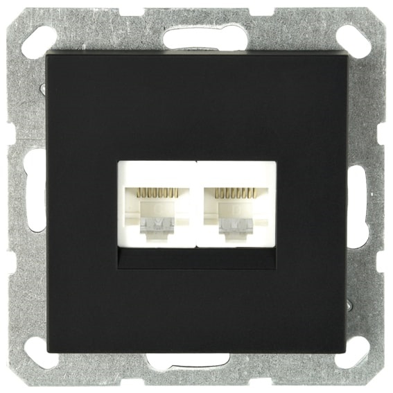 Jasmart G Черный матовый Розетка RJ45 2-ая