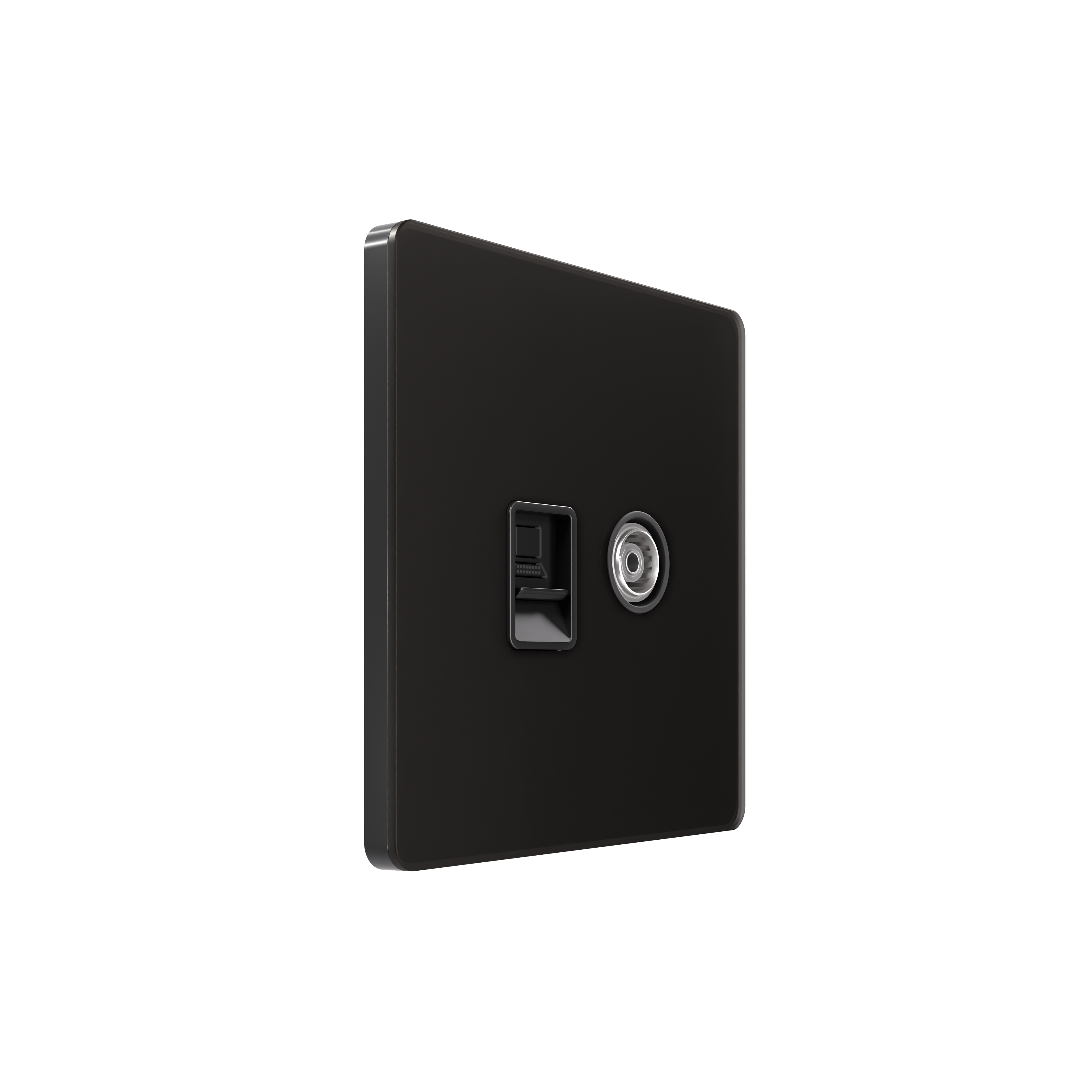 Systeme Electric Systeme Infinity Полярная ночь Розетка информационная TV/FM и RJ-45 кат.5е
