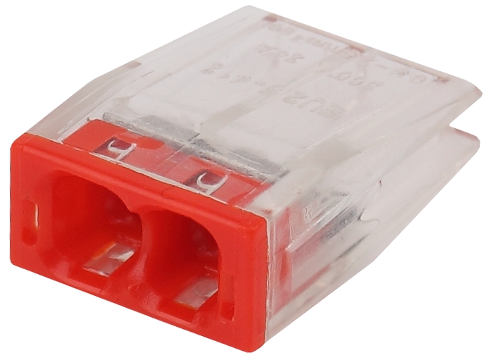 Клемма ЭРА компактная с пастой, серия 242 2 отверстия 0.5-2.5 мм2 упаковка 100 шт.