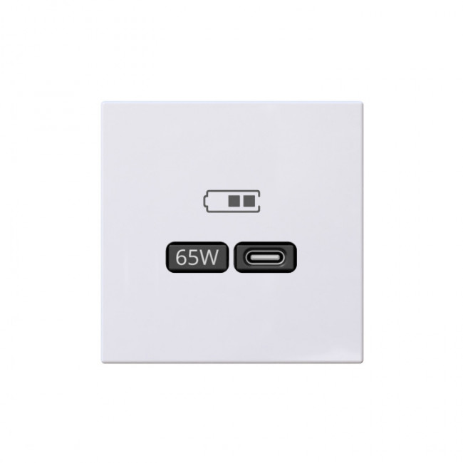 Jasmart FD Белый глянцевый Розетка USB A+C 65W, 220-240Вт, 50-60Мгц