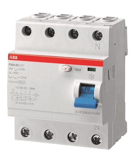 ABB Выкл.диф.тока 4м. F204 A-25/0,03 400Hz