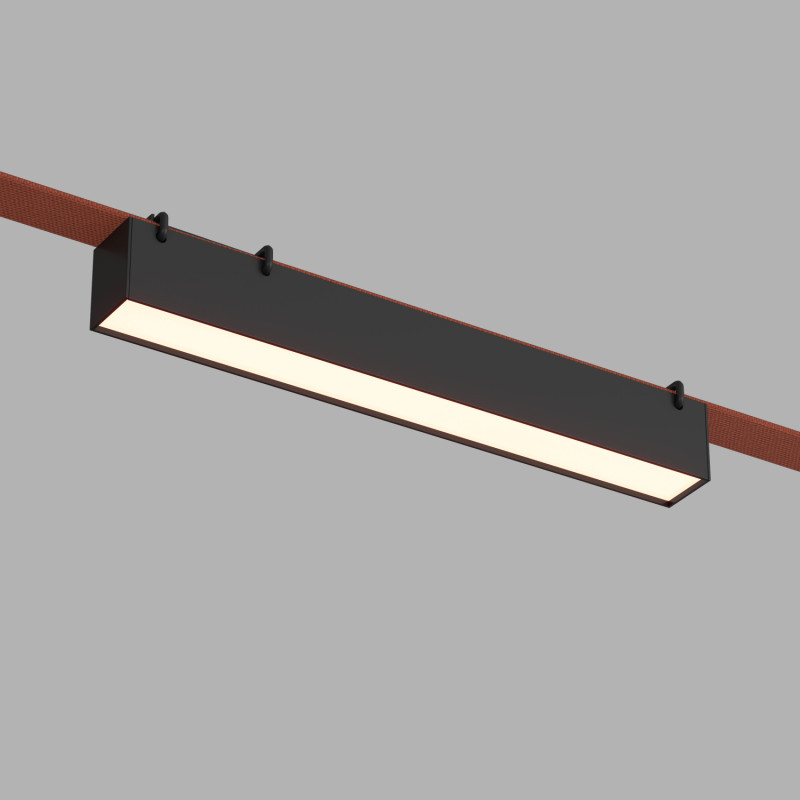 Denkirs DK5575-BK Трековый светильник Belty Linear со светодиодом L323mm H45mm 48V 12W 120° 3000K IP20 черный алюминий