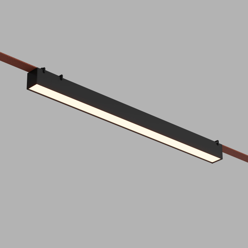 Denkirs DK5577-BK Трековый светильник Belty Linear со светодиодом L642mm H45mm 48V 24W 120° 3000K IP20 черный алюминий