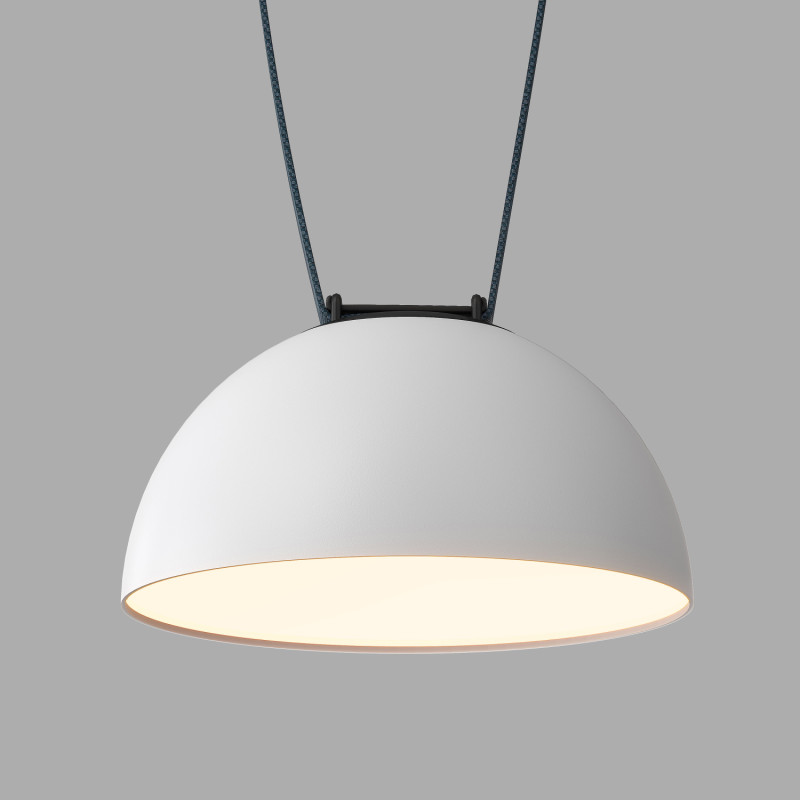 Denkirs DK5561-WH+BK Трековый светильник Belty Flow со светодиодом d220mm H117mm 48V 24W 120° 3000K IP20 белый с черным алюминий