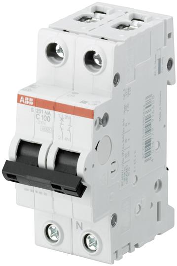 ABB Выключатель автоматический 1P+N S201 C100NA