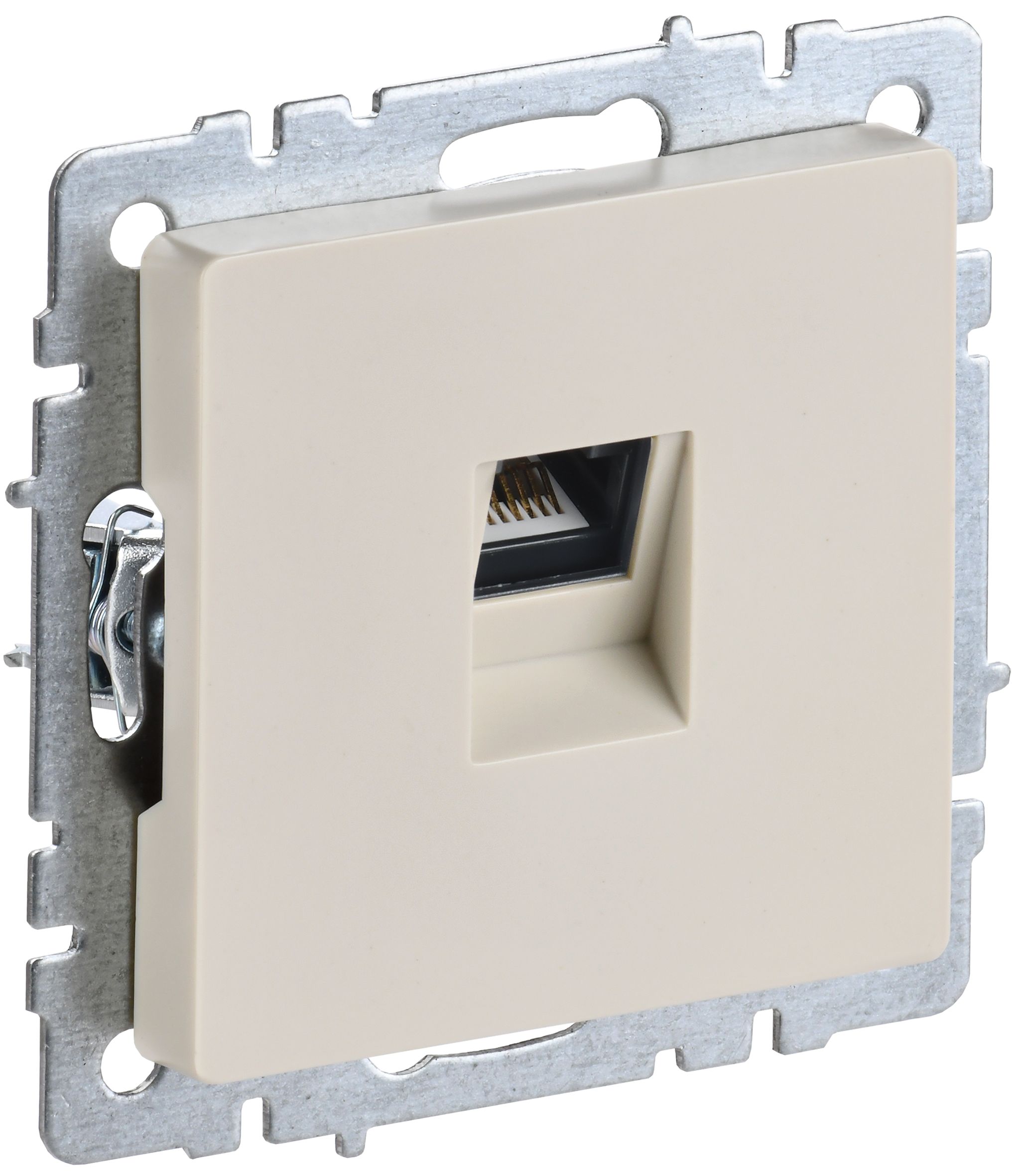 IEK BRITE BASE Бежевый Розетка RJ45 комп.кат.6 РК11-БрКр
