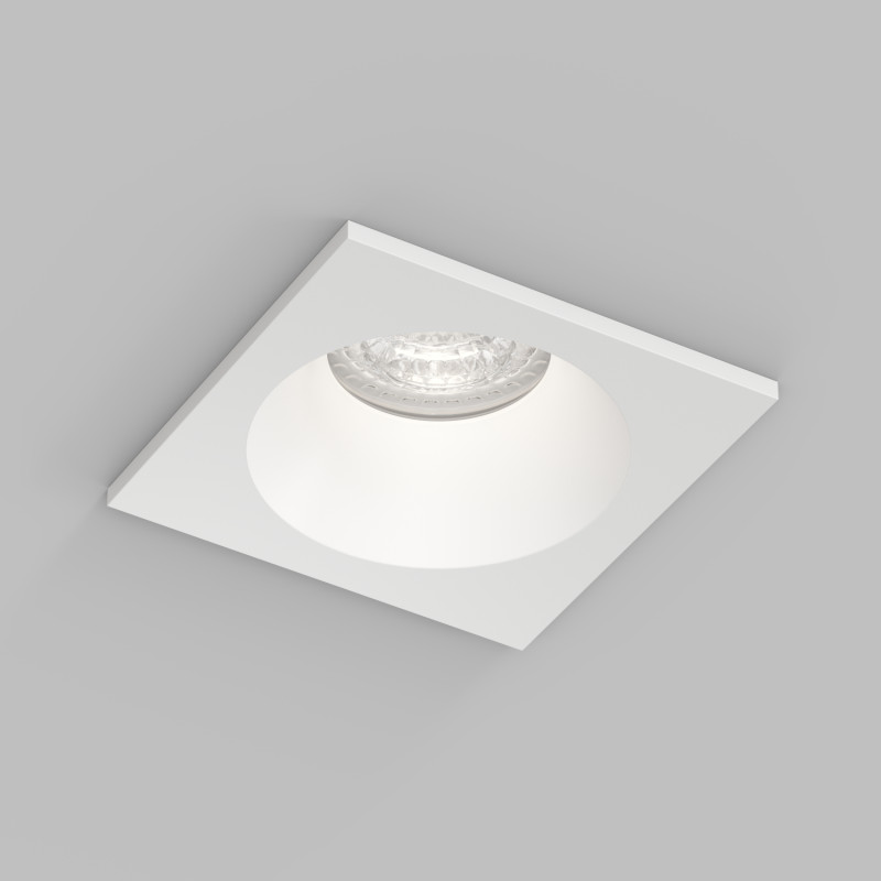 Denkirs DK2131-WH Встраиваемый влагозащищённый светильник COVE, IP44, до 15 Вт LED, GU10, алюминий, белый