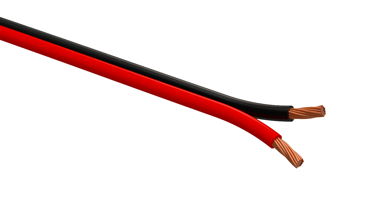 Акустический кабель ЭРА 2х0,75 мм2 красно-черный, 20 м