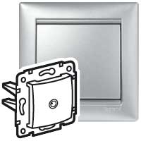 Legrand DIY Valena Алюм Розетка TV проходная, 14 дБ