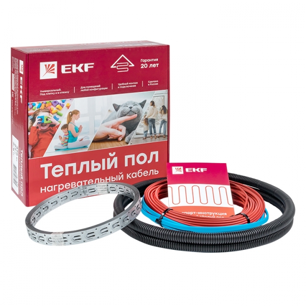 EKF PROxima Теплый пол (нагревательный кабель) 375Вт 27 м 2,5 м2
