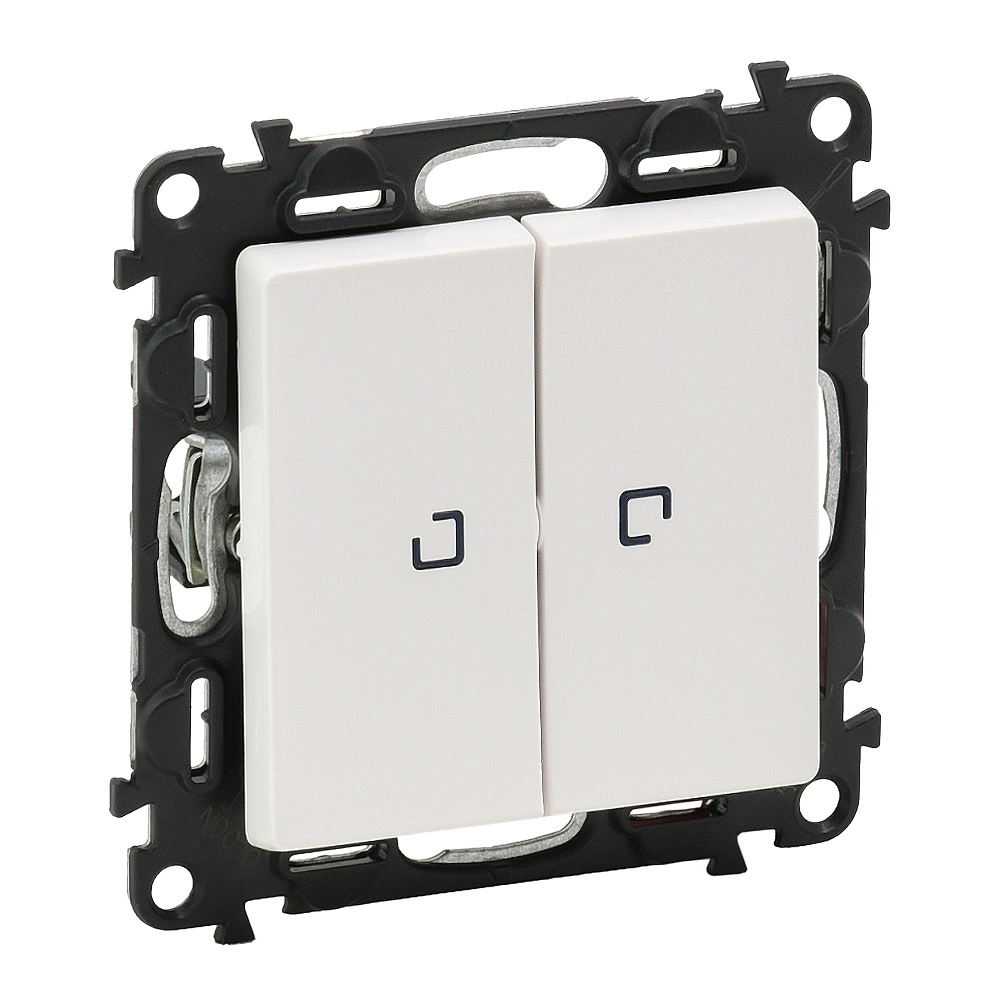 Legrand Valena LIFE DIY Бел Переключатель 2-клавишный с подсветкой 10А 250В