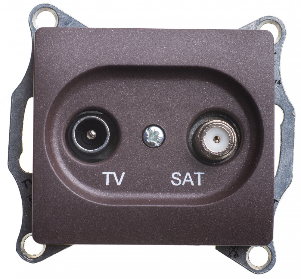 SE Glossa Шоколад Розетка TV-SAT оконечная 1DB
