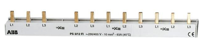 ABB 3ф.шина к. 12мод.63А диф.PS3/12FI (2CDL230002R1012)