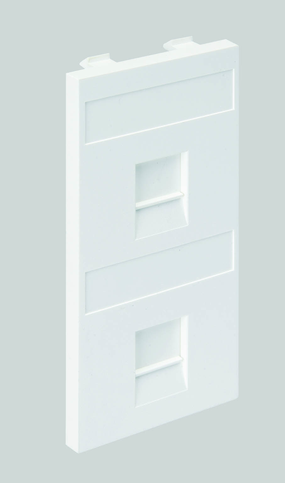 Simon Connect Графит Адаптер с крышками для 2 розеток RJ45 AMP, BRAND REX, CIMABOX, Cima-модуль 52x108мм