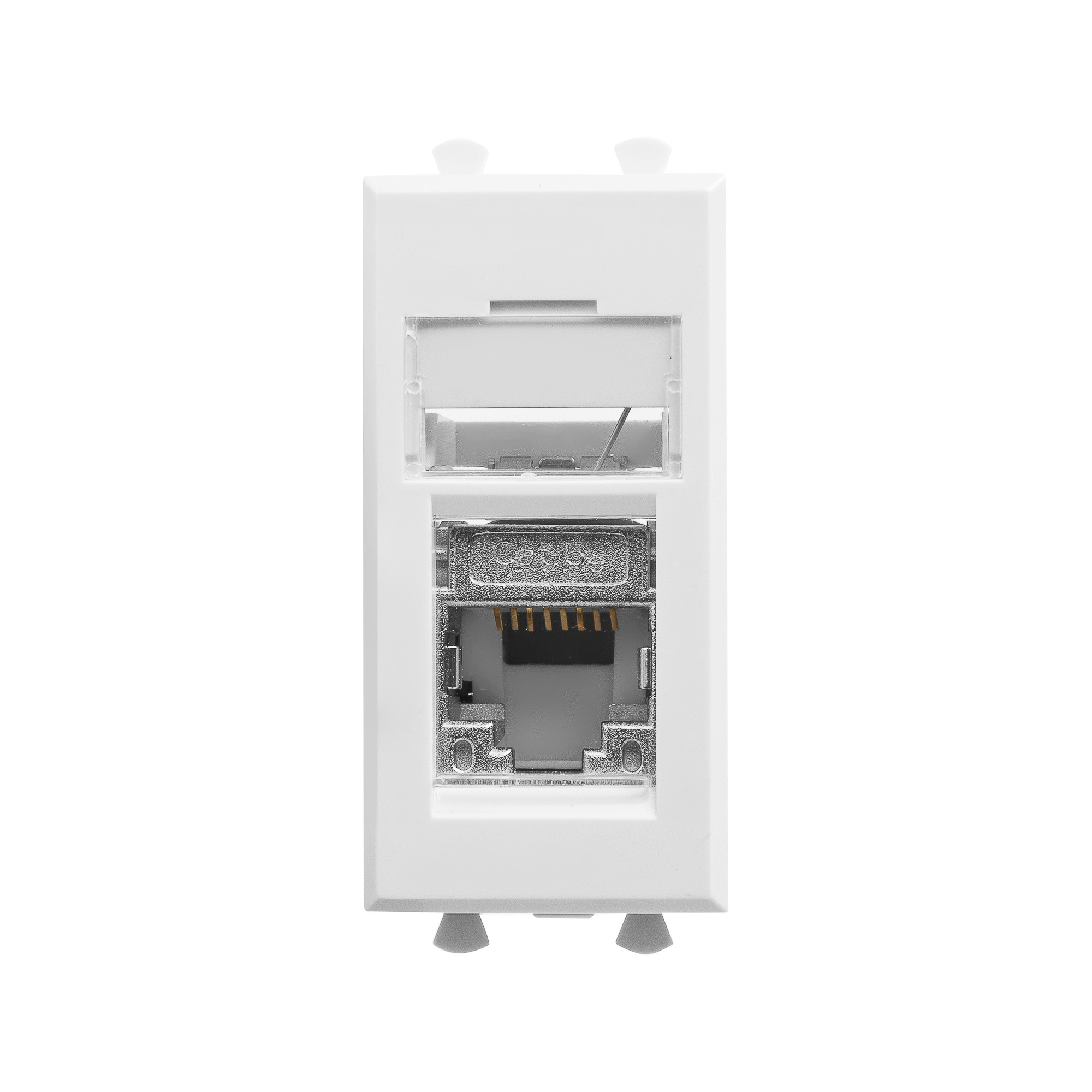 DKC Avanti Белое облако Компьютерная розетка RJ-45  категория 5е экранированная 1 модуль