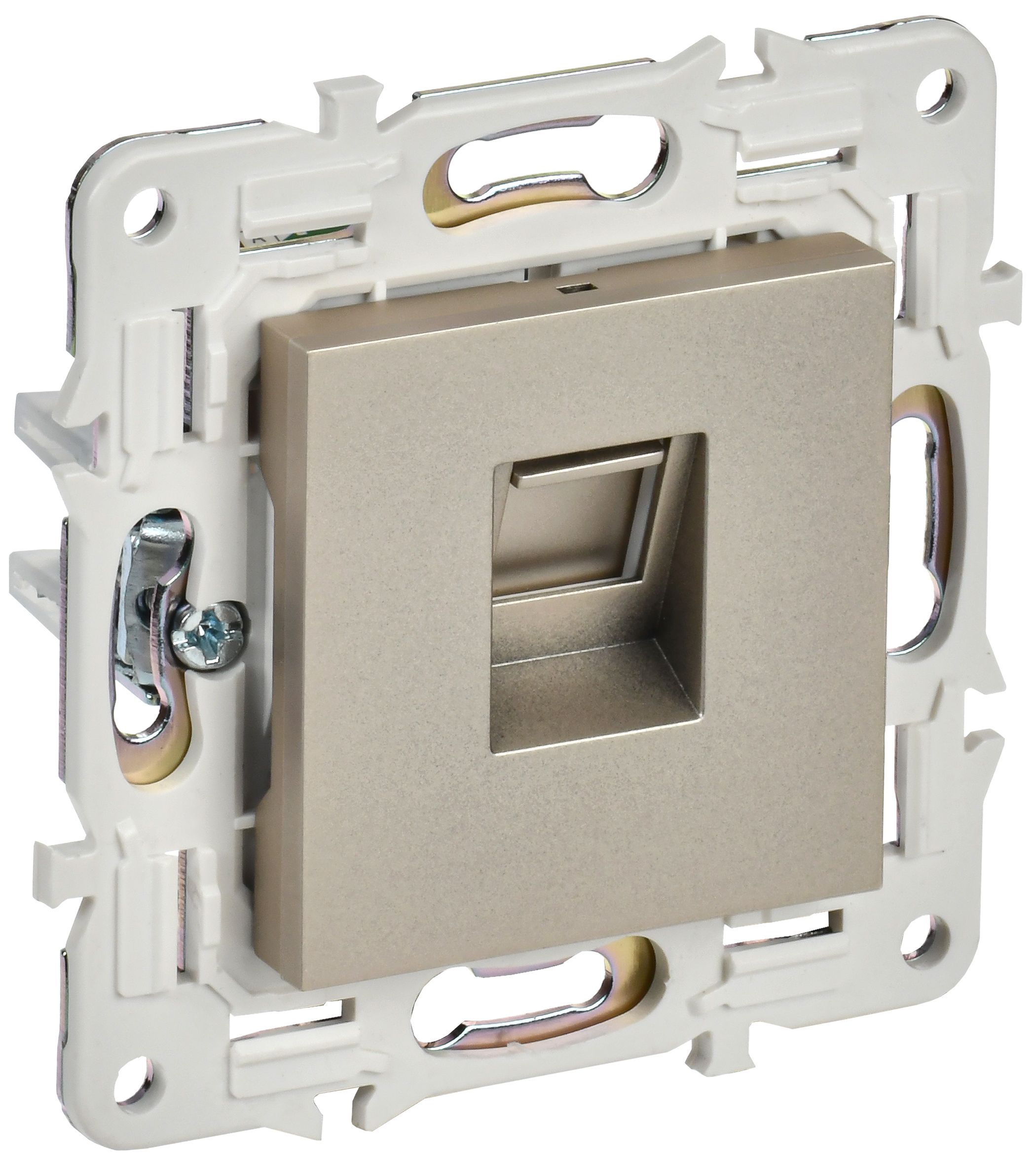 IEK SKANDY Шампань Розетка компьютерная RJ45 кат.6 SK-K02Sh