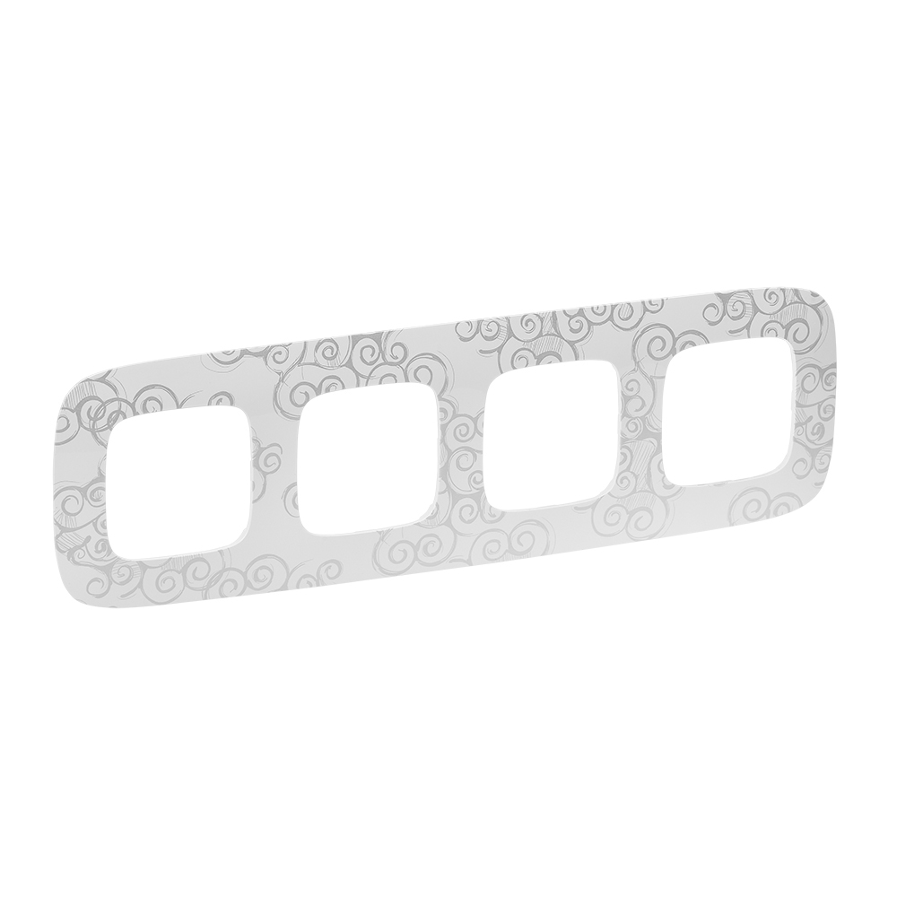 Legrand Valena ALLURE Нарцисс хром Рамка 4-ая