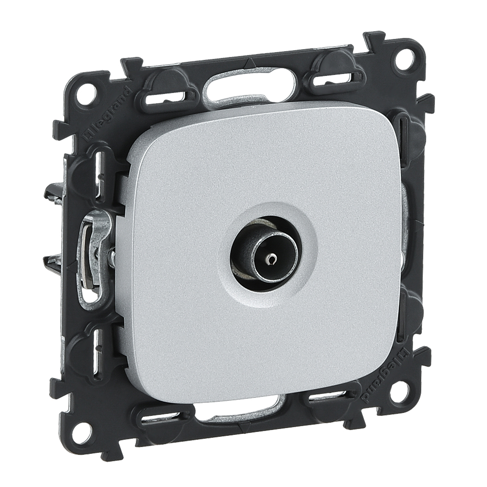 Legrand Valena ALLURE DIY Алюм Розетка TV проходная, 1,5дБ/14дБ 0-2400 МГц