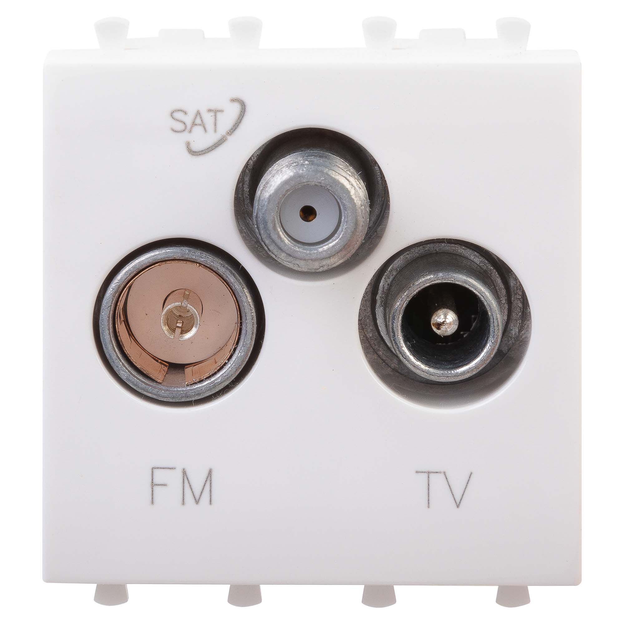 DKC Avanti Белое облако TV-FM-SAT розетка 2 модуля