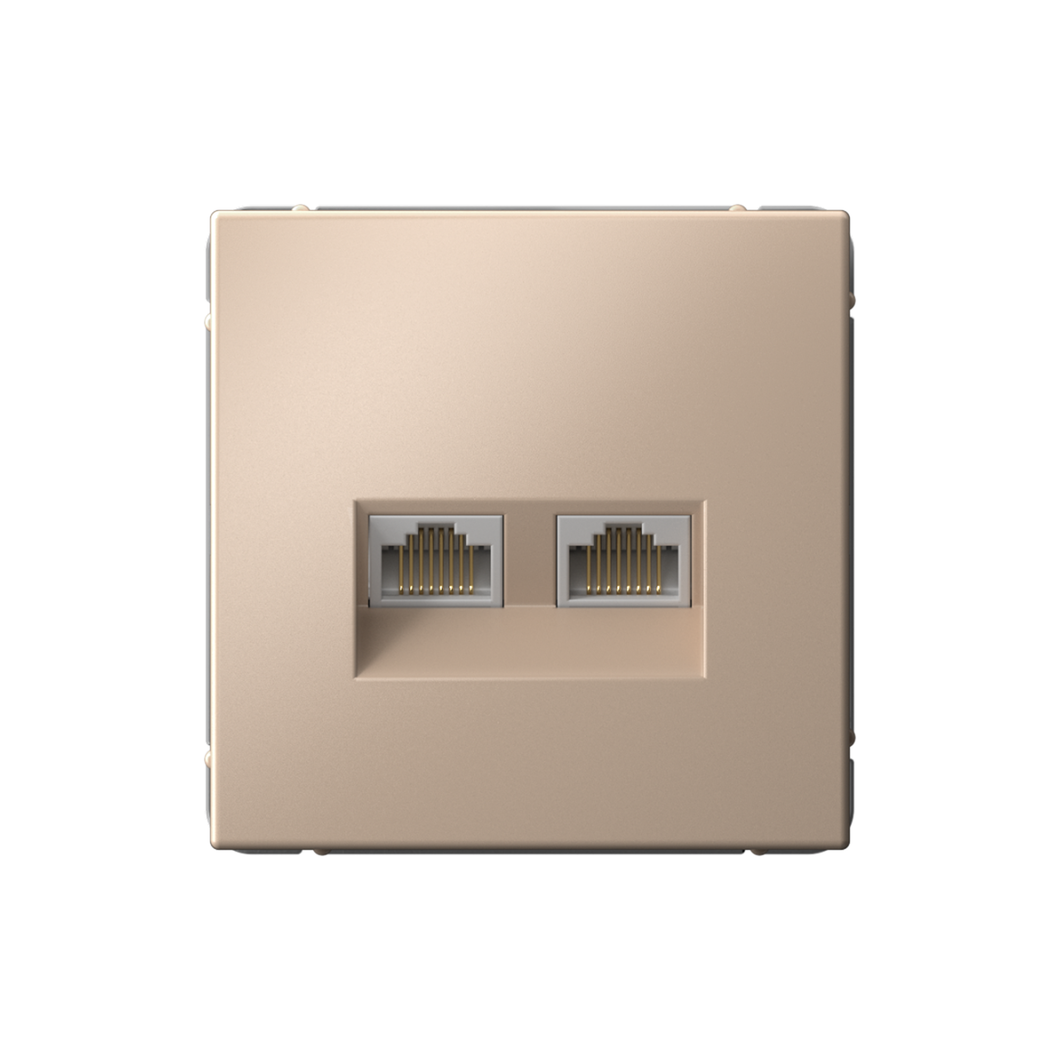 Systeme Electric ArtGallery Песочный Розетка двойная компьютерная RJ45+RJ45, кат. 5е, механизм