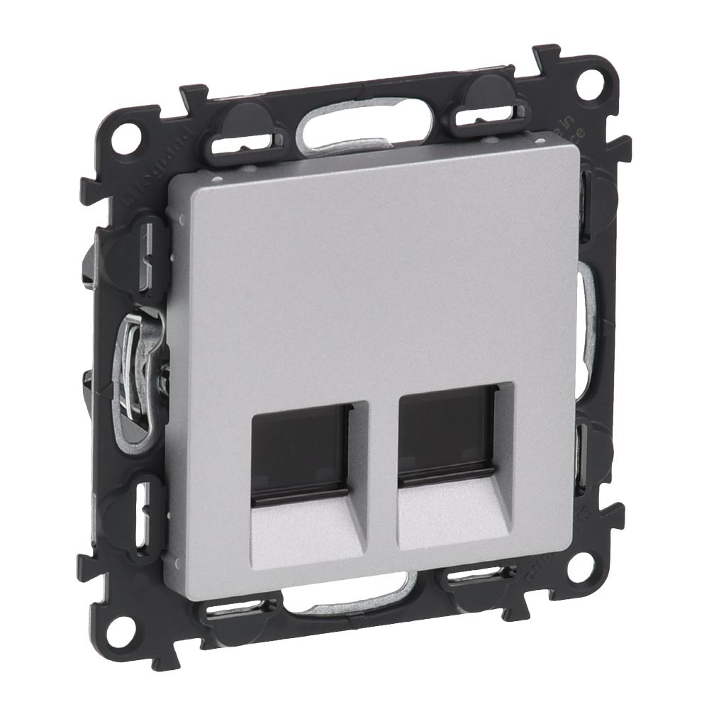 Legrand Valena LIFE DIY Алюм Розетка комп(RJ45) 2-ая 6 кат UTP