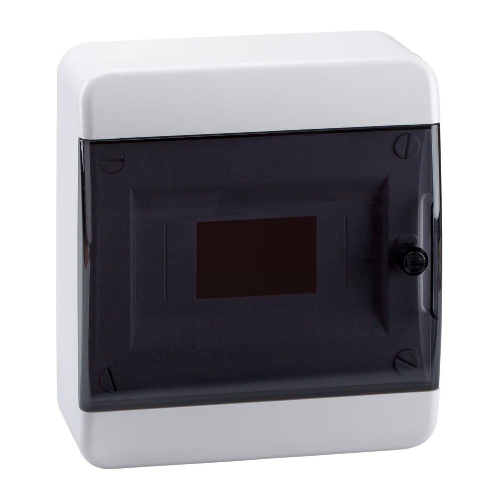 КЭАЗ Корпус пластиковый Навесной OptiBox P-BNK-2-08-IP41 Прозрачная черная дверь