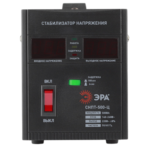 ЭРА СНПТ-500-Ц Стабилизатор напряжения переносной, ц.д., 140-260В/220/В, 500ВА (8/144)