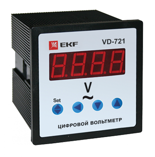 EKF PROxima Вольтметр цифровой на панель (72х72) VD-721 однофазный