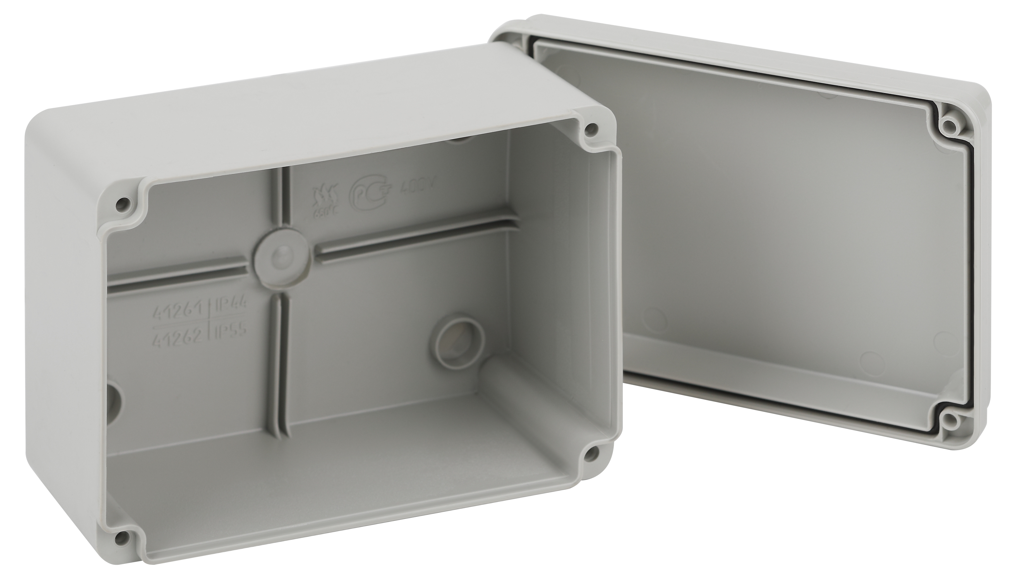 Распаячная коробка ЭРА KORvp приборная подъездная открытой установки 150х110х85мм на винтах с гладкими стенками IP55
