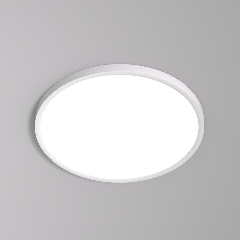 Denkirs DK6522-WH Накладной светильник THIN, IP40, 36W, 3000K/4000K/6500K, переключатель цветовой температуры на корпусе, белый, полимер