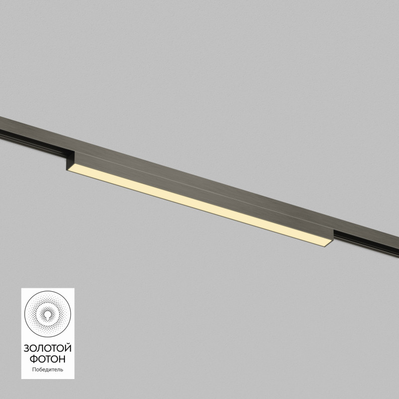 Denkirs DK5751-DN Светильник для трека SHINE LINEAR со светодиодом, L301*W19*H27, 48V DC, 12W, RA≥90, 3000K, IP20, темный никель, алюминий