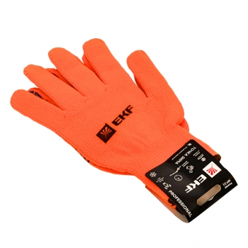 EKF Professional Перчатки рабочие ТОЧКА ЗИМА с ПВХ-покрытием утепленные (7 класс, 10 разм)