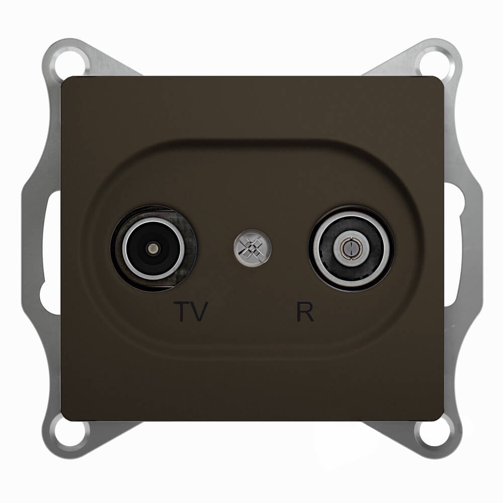 SE Glossa Шоколад TV-R Розетка проходная 4DB